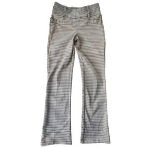 Soho Apparel Houndstooth Flare Pants Womens S‎ Brown Black Retro 70s Y2K Stretch